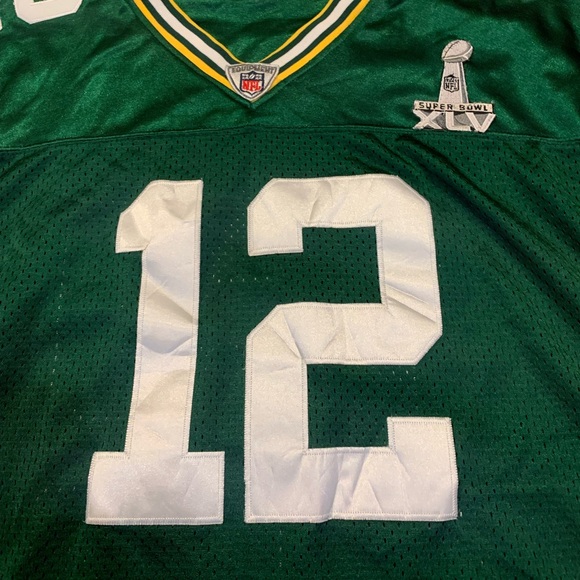 Super Bowl XLV Green Bay Packers Aaron Rodgers NFL Reebok jersey - Picture 2 of 10